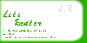 lili radler business card